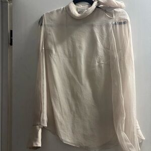 Brunello Cucinelli Ivory Sheer Blouse